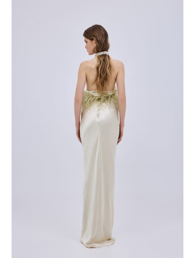STUDIO 83 Halter Ivory Jasmine Dress