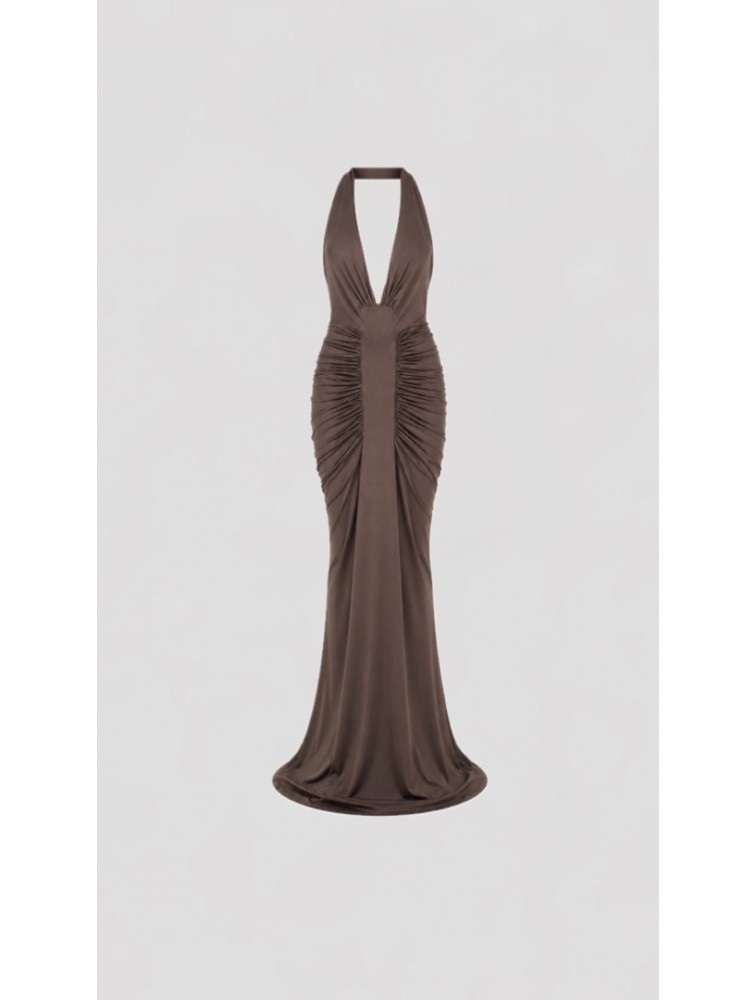 STUDIO 83 Halter Rectangle Elephant Maxi Dress