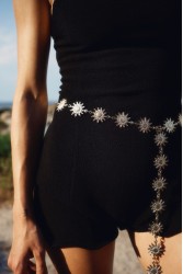 STUDIO 83 Helios Gold Belt Χρυσή Γυναικεία Ζώνη