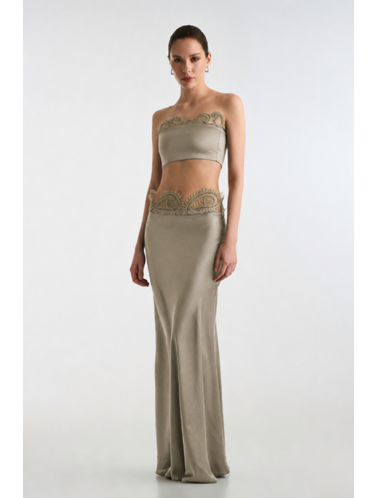 STUDIO 83 Jasmine Skirt Khaki