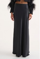 STUDIO 83 Laya Faux Leather Skirt Black Μαύρη Φούστα