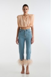 STUDIO 83 Lora Denim Feather Crema