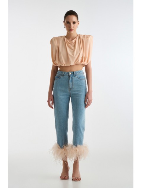 STUDIO 83 Lora Denim Feather Crema