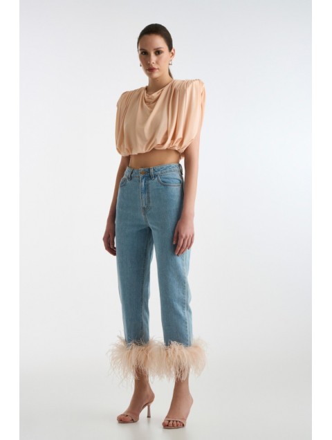 STUDIO 83 Lora Denim Feather Crema