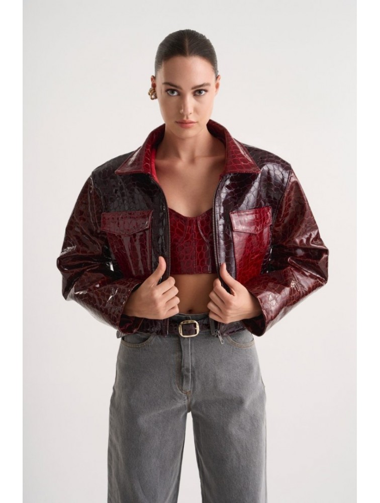 STUDIO 83 Loxley Jacket Bordeaux Μπορντώ Τζάκετ