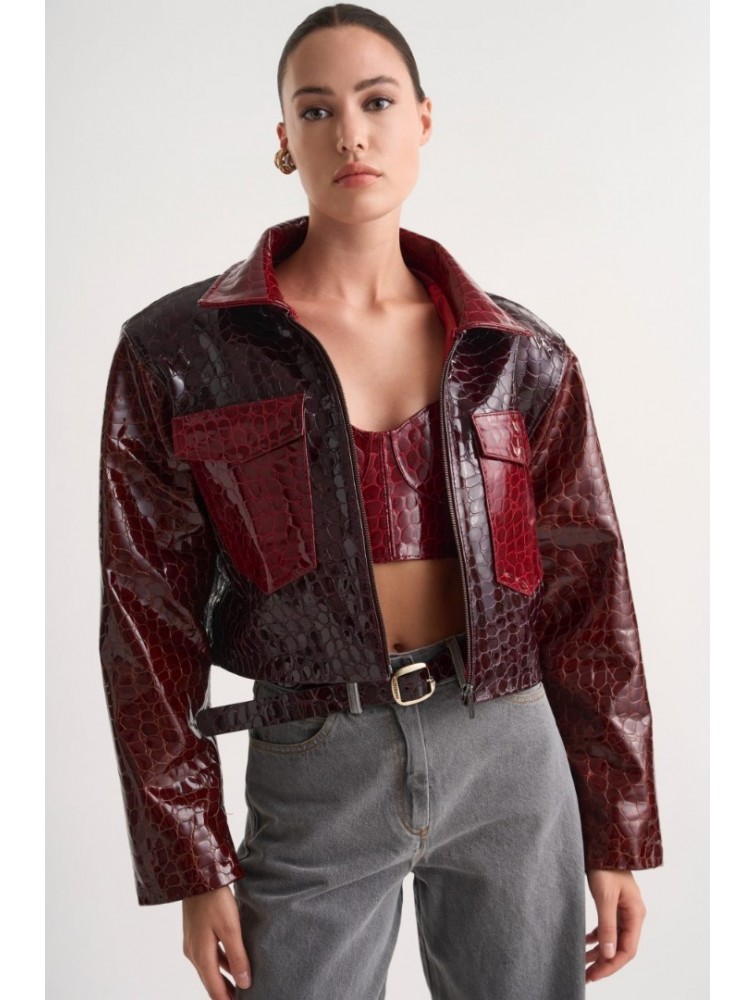 STUDIO 83 Loxley Jacket Bordeaux Μπορντώ Τζάκετ