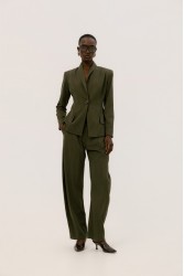 STUDIO 83 Noura Stripes Pants Green Πράσινο Ριγέ Παντελόνι