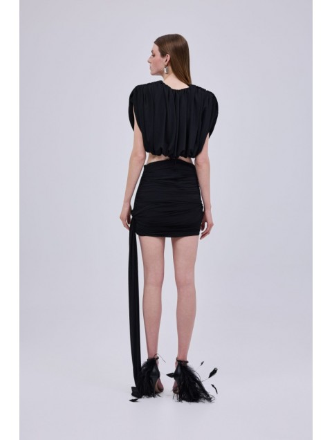 STUDIO 83 Padded Black Crop Top 