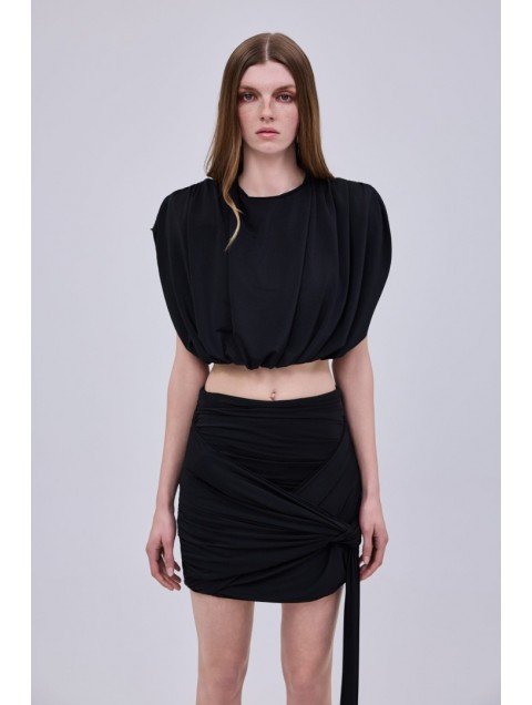 STUDIO 83 Padded Black Crop Top 