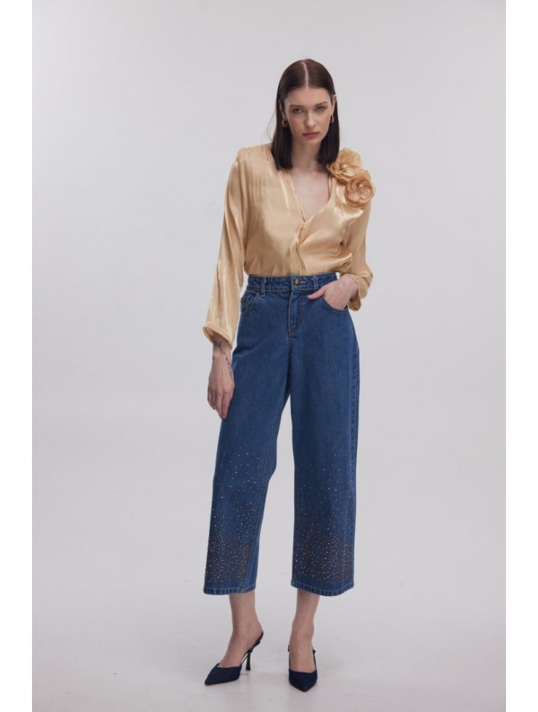 STUDIO 83 Sara Shirt Beige Μπεζ Πουκάμισο