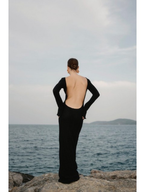 STUDIO 83 Sifnos Black Maxi Dress STUDIO 83 Sifnos Black Maxi Dress