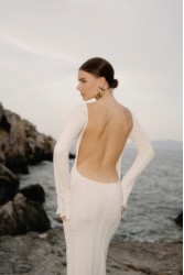 STUDIO 83 Sifnos White Maxi Dress Μάξι Λευκό Φόρεμα