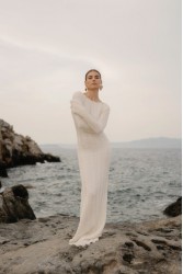 STUDIO 83 Sifnos White Maxi Dress Μάξι Λευκό Φόρεμα
