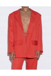 STUDIO 83 Skylar Blazer Orange Πορτοκαλί Μπλέιζερ με ρίγες