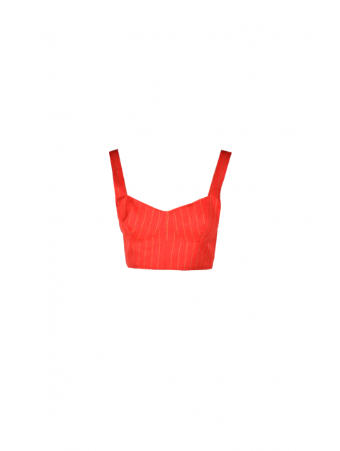 STUDIO 83 Skylar Bustier Orange Πορτοκαλί Μπούστο με ρίγες