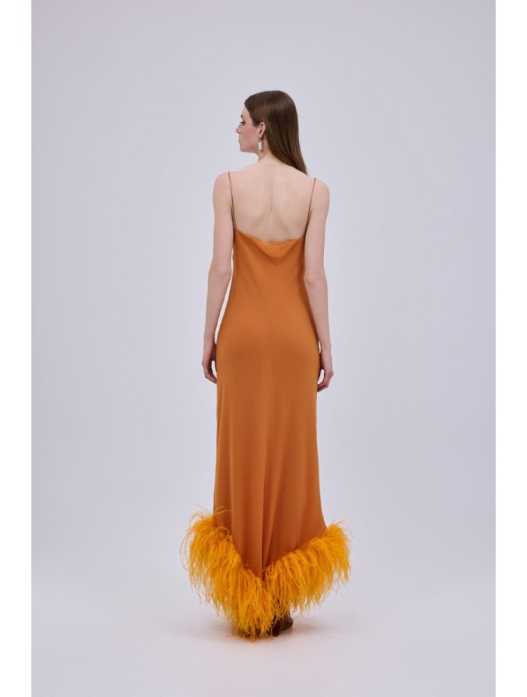 STUDIO 83 Starry Night Orange Dress