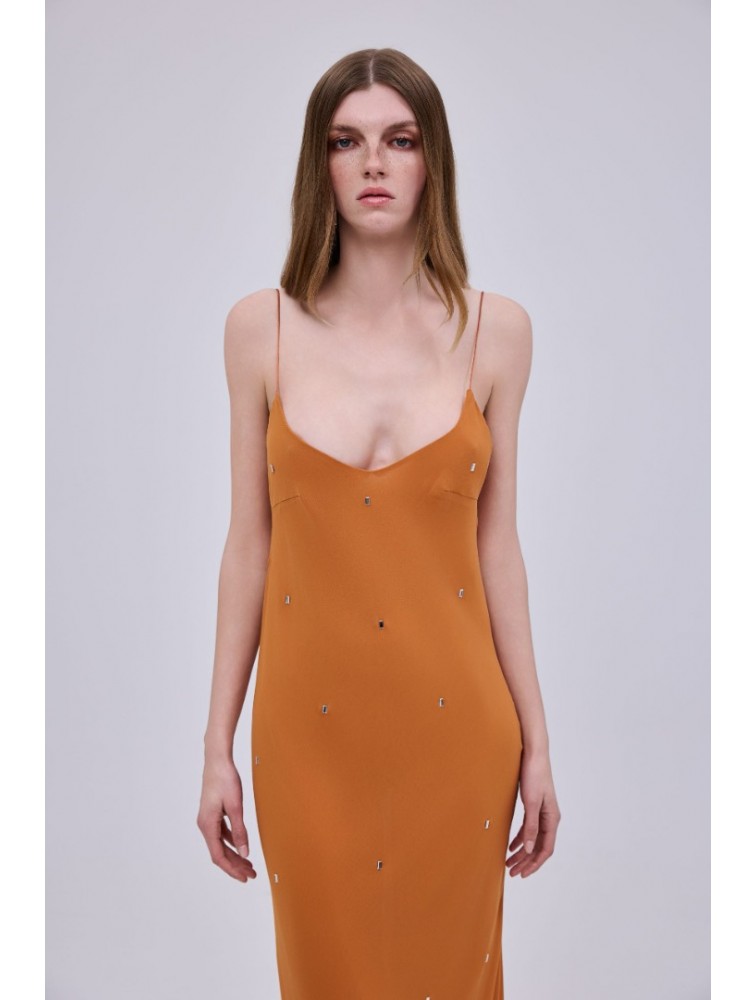 STUDIO 83 Starry Night Orange Dress