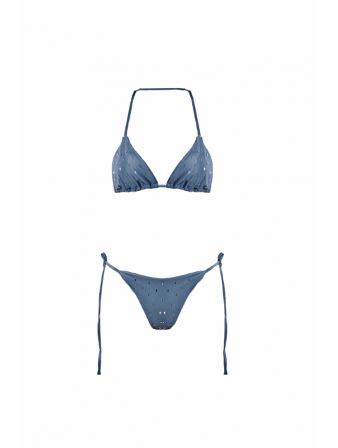 STUDIO 83 Tanned Strass Bikini Light Blue