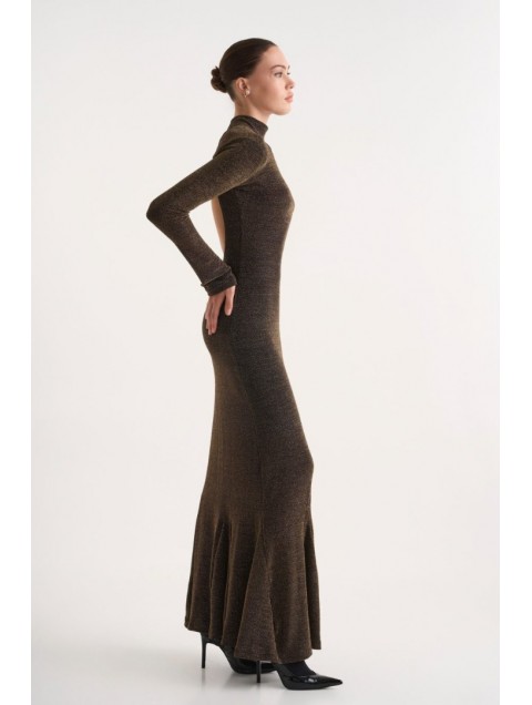 STUDIO 83 Vera Lurex Gold Dress STUDIO 83 Vera Lurex Gold Dress