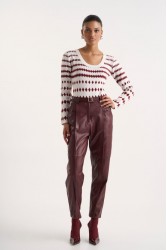 STUDIO 83 Zoe Bordeaux Polygonic Bodysuit