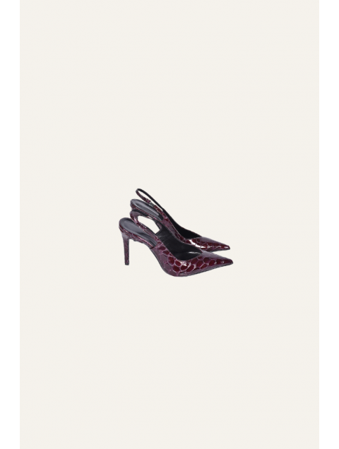 STUDIO 83 Bordeaux leather women's croc heels STUDIO 83 Bordeaux leather women's croc heels