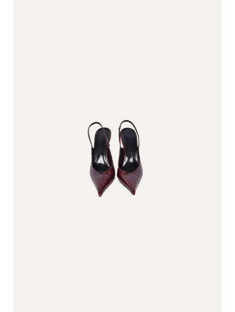 STUDIO 83 Bordeaux leather women's croc heels STUDIO 83 Bordeaux leather women's croc heels
