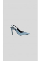 STUDIO 83 Suede Heels Blue Σουέντ Γαλάζιες Γόβες