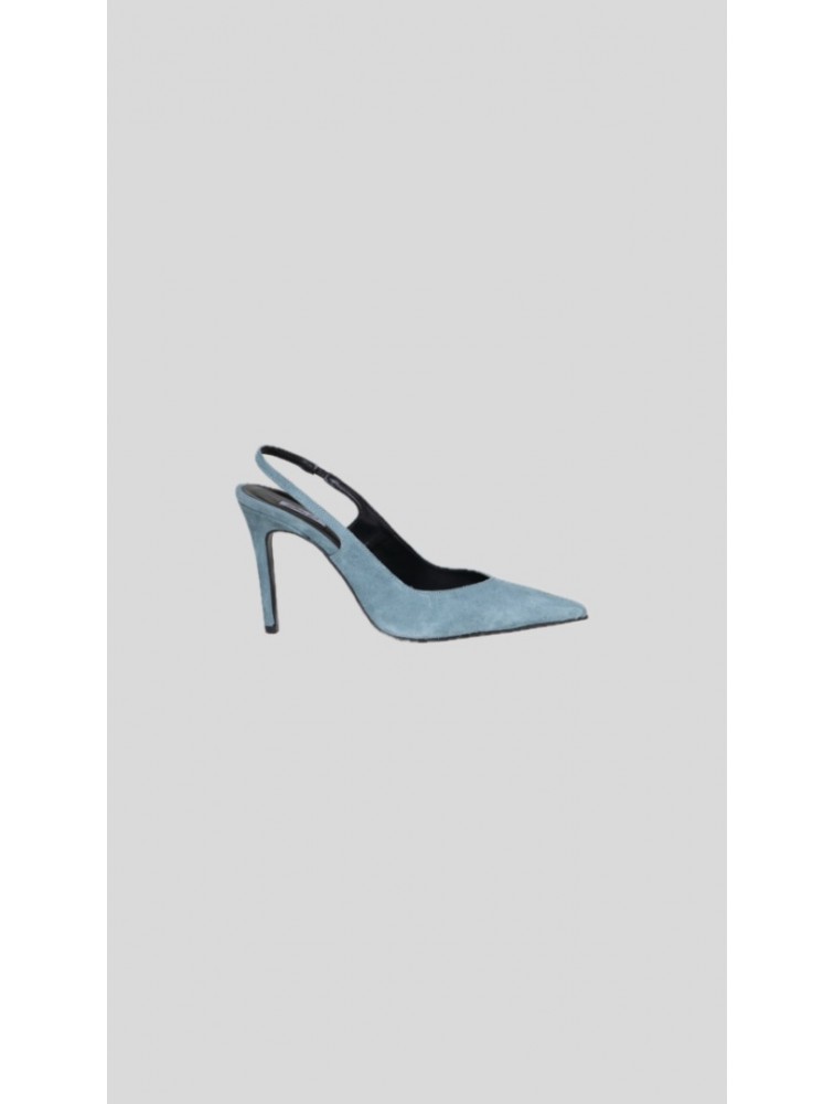 STUDIO 83 Suede Heels Blue Σουέντ Γαλάζιες Γόβες