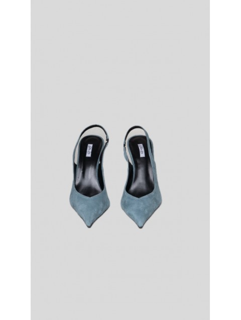 STUDIO 83 Suede Heels Blue Σουέντ Γαλάζιες Γόβες