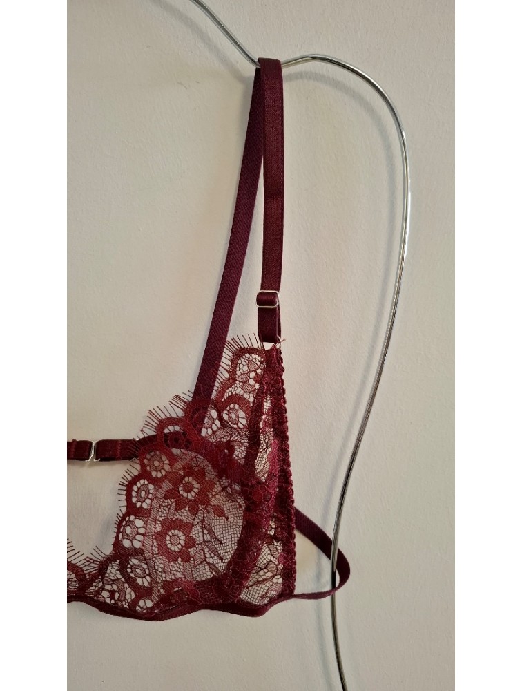 STUDIO 83 Triangle Bralet and Underwear Bordeaux