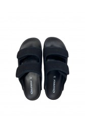 SUPERGA Black slides Μαύρες γυναικείες παντόφλες