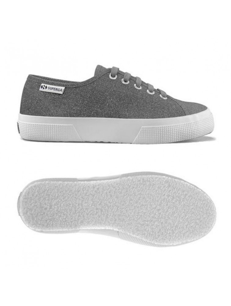 SUPERGA JERSEY LAME LEGGERA Anthracite Glitter Sneakers