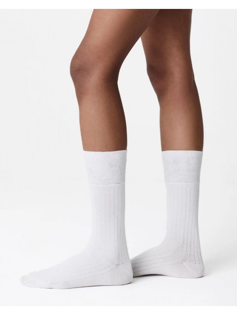 SWEDISH STOCKINGS 2 Pack Edna Cotton White Λευκές Βαμβακερές Κάλτσες