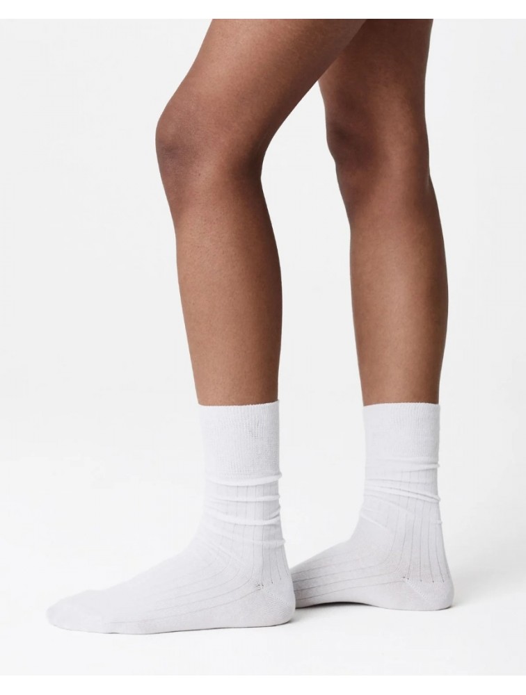SWEDISH STOCKINGS 2 Pack Edna Cotton White Λευκές Βαμβακερές Κάλτσες