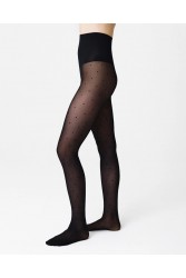 SWEDISH STOCKINGS Doris Dots Tights Black