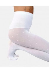 SWEDISH STOCKINGS Doris Dots Tights White Λευκό Πουά Καλσόν