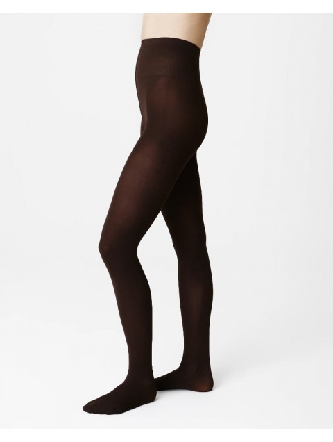 SWEDISH STOCKINGS Olivia Premium Tights Dark Brown Σκούρο Καφέ Καλσόν