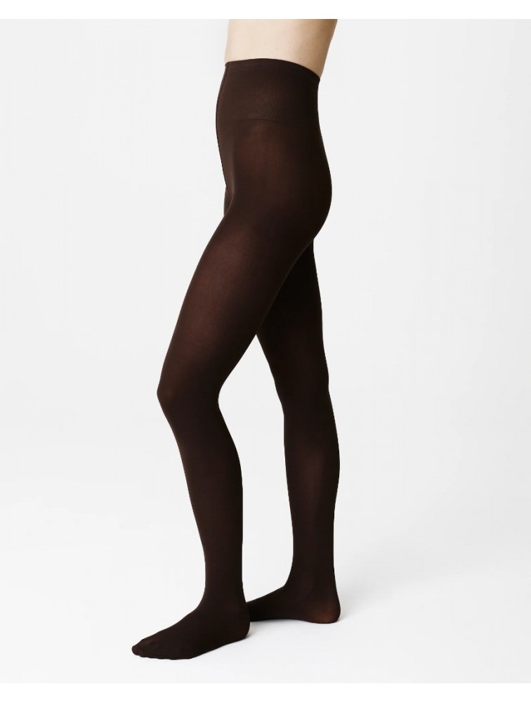SWEDISH STOCKINGS Olivia Premium Tights Dark Brown Σκούρο Καφέ Καλσόν