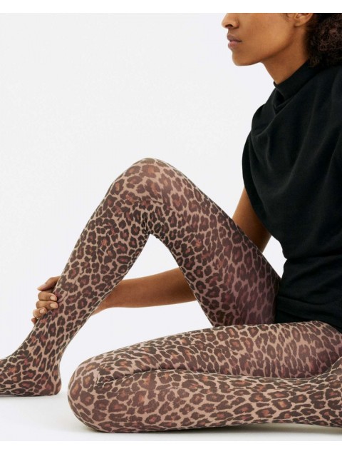 SWEDISH STOCKINGS Sofia Leopard Tights Λεοπάρ Καλσόν