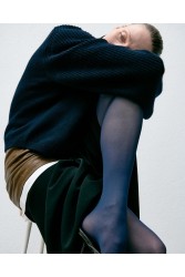 SWEDISH STOCKINGS Svea Premium Tights Dark Indigo Σκούρο Μπλε Καλσόν