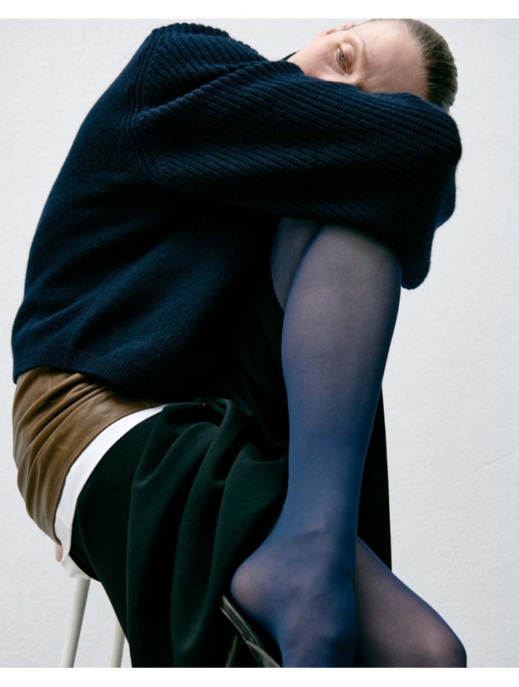 SWEDISH STOCKINGS Svea Premium Tights Dark Indigo Σκούρο Μπλε Καλσόν