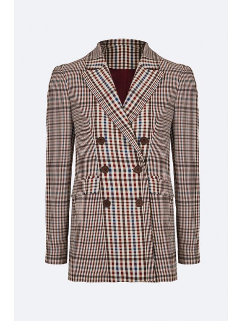 TRILOGY CLOTHING Baroque Blazer Καρό Σακάκι
