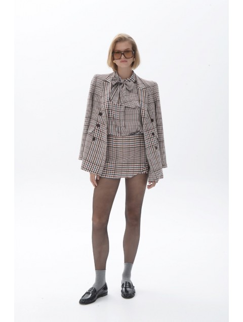 TRILOGY CLOTHING Baroque Blazer Καρό Σακάκι