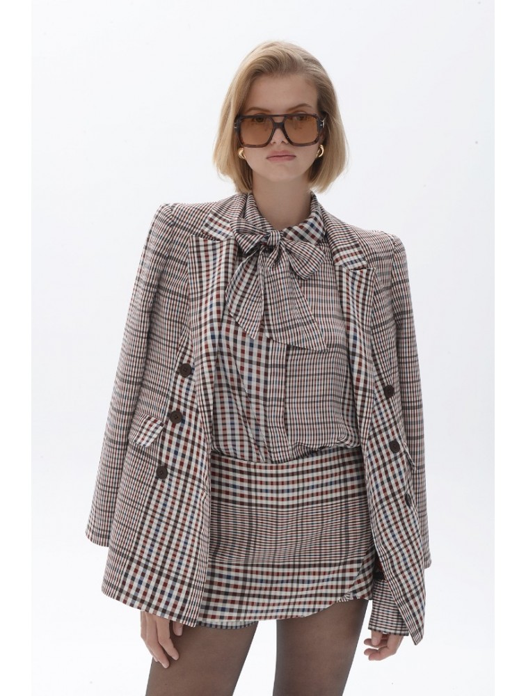 TRILOGY CLOTHING Baroque Blazer Καρό Σακάκι