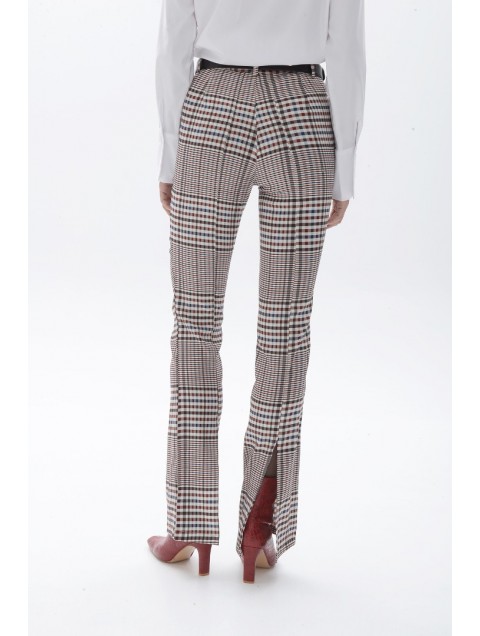 TRILOGY CLOTHING Baroque Pants Καρό Παντελόνι