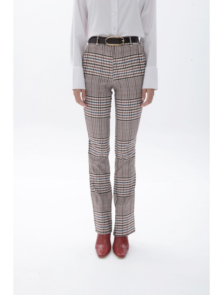 TRILOGY CLOTHING Baroque Pants Καρό Παντελόνι