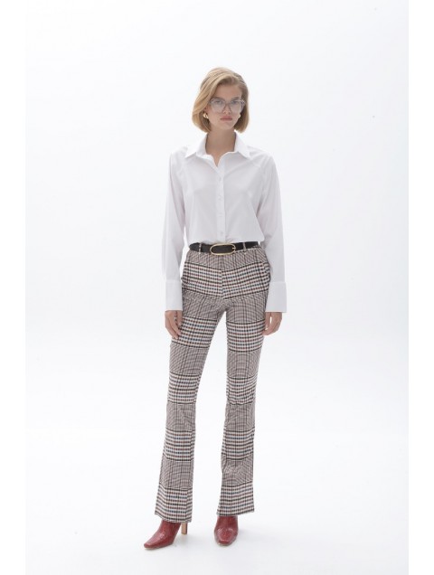 TRILOGY CLOTHING Baroque Pants Καρό Παντελόνι