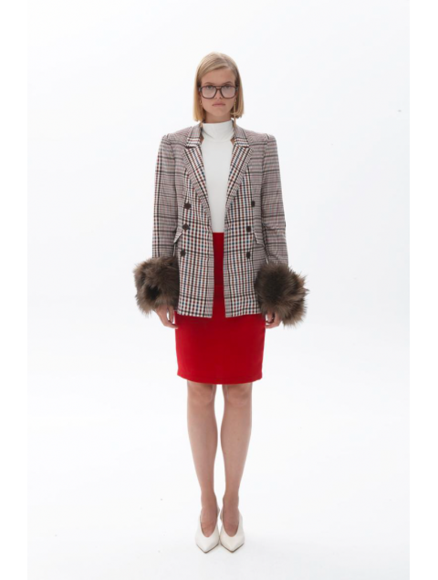 TRILOGY CLOTHING Julia Faux Fur Hand Muffs Brown Καφέ Γούνινες Μανσέτες