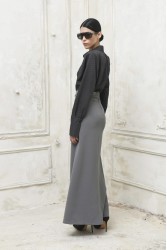 TRILOGY CLOTHING Witney Maxi Skirt Grey Γκρι Μάξι Φούστα