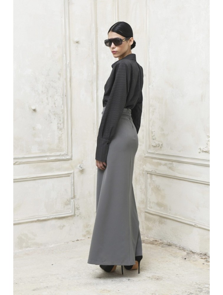 TRILOGY CLOTHING Witney Maxi Skirt Grey Γκρι Μάξι Φούστα